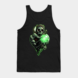 Green Graffiti Skull Tank Top